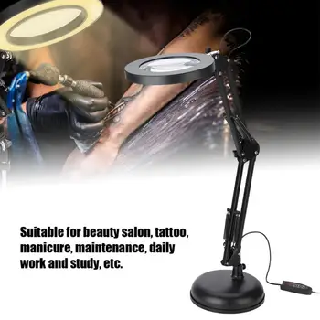 Lupa 5X LED Lampa Desktop 360°Rotativ Reglabil Iluminate Lupa Lampa de Birou pentru Unghii Salon de Tatuaj Lectură
