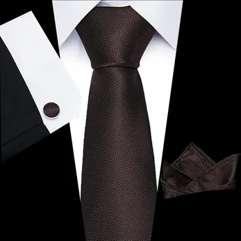 2020 New Sosire Cravate de Mătase Pentru 8CM Culoare Maro Bărbați Cravate Pentru Afaceri Costumul de Nuntă Gât Cravată Gravatas