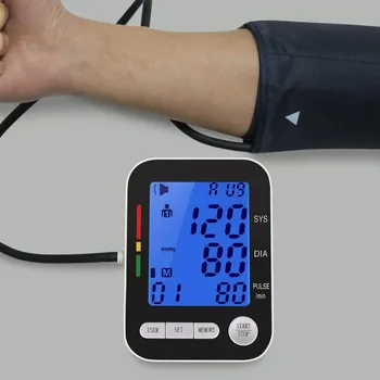 Tensiometru Electronic brat tip de încărcare voce Monitor de presiune sanguina instrument automat de sânge dispozitiv de măsurare a presiunii
