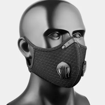 Fata noua Gura Masca Anti-Praf Anti-Poluare Respirația Supapa de PM2.5 Filtru De Carbon Activ Masca De Respirat De Protecție Măști