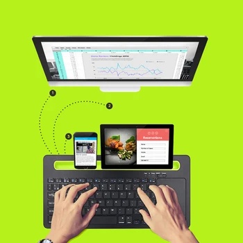 Multifunctional Bluetooth Wireless Keyboard 78 Taste Touch Pad tastatura pentru IOS Windows Sistem de OPERARE Android Cu touchpad