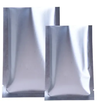 100buc Mici Mat Argintiu Deschis de Top Sac de Folie de Aluminiu de Căldură de Etanșare Alimente pe bază de Plante Lichid Praf de Cafea Măcinată Pungi de Depozitare