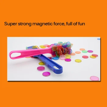 Jucarii educative Magnetice Colorate Chips-uri de Jucărie Jucării de Învățare Magnetic Stick Bagheta Set Cu Culoare Transparent de Numărare DIY Jucărie