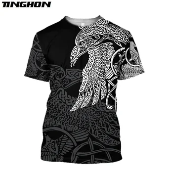Viking simbol - odin Tatuaj 3D Imprimate barbati tricou de Moda Harajuku maneca Scurta tricou de vara streetwear tricou Unisex topuri 03