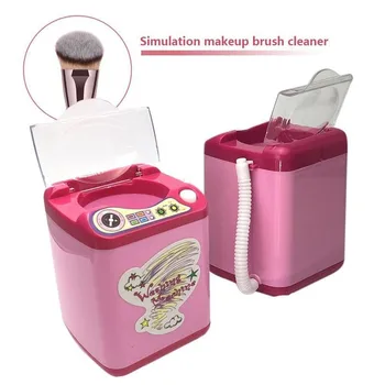 Mini Simulare Electric Machiaj Perie Aspirator De Păpuși Jucărie Mașină De Spălat Automată Cosmetice Frumusete Puf De Pulbere Instrument De Curățare