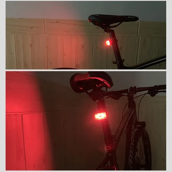 VEST BIKING USB cu LED-uri Reîncărcabile Biciclete Coada Lumina Ciclism Lumina din Spate Impermeabil de Siguranță Lampa de Avertizare MTB Biciclete Rutier Stopuri