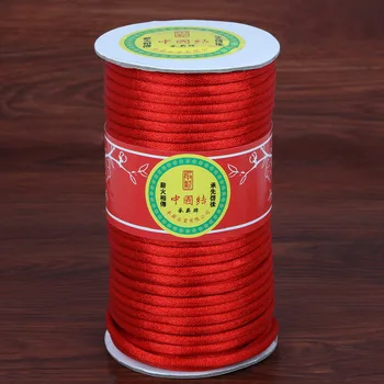 De înaltă Calitate 5mm/7mm Roșu coreeană Mătase Chineză Nod de Cordon ștrasuri din Mărgele Șir Cablu pentru Bijuterii & Craft Face