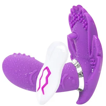 7 Moduri de Fluture Vibrator punctul G Feminin Penis artificial Clitoris Vagin Stimulator USB Portabil pentru Masaj Jucarii Sexuale pentru Femei Masturbator