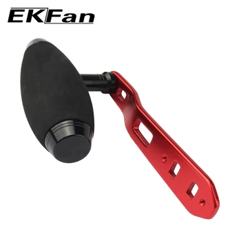 EKFan Nou Design 8*5 MM Gaură în formă de T Dublu Găuri de Pescuit Mâner EVA Butonul + Mâner de Metal Pentru Baitcasting Reel Pescuit