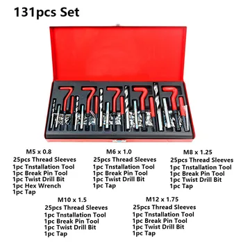 Fir Instrument de Reparare Kit M5/6/8/10/12 Cheie Twist Drill Bit 131/88buc capsula Insertii de Fir Pentru Refacerea filetelor Deteriorate Instrumente de Reparare