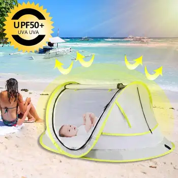 Copil Plaja Cort Portabil Pop-Up Cortul UPF 50+ Soare Adăposturi Copilul Nuanta cu Plasă de Țânțari Umbra Soare Umbrelă de Plajă pentru Sugari