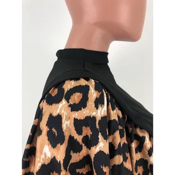 Echoine tunique femme leopard Felinar Vintage Maneca Bluza Bluza Leopard Elegant Tricou Femei roupa feminina femei topuri