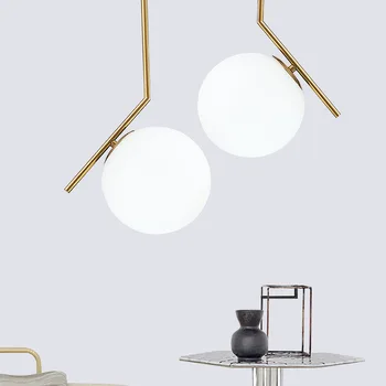 Post modern minge de sticlă lampă de pandantiv Nordic restaurant, bar, dormitor studiu singur cap de Interior art pandantiv lampă de prindere