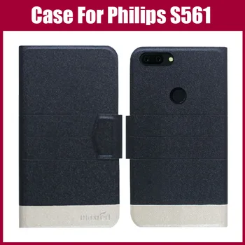Pentru Philips S561 Caz de Lux Flip Moda Ultra-subțire Telefon din Piele Acoperire Pentru Philips S561 Caz, Cu Titularul Cardului