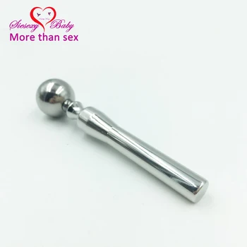 DB-015 75mm Scurt Inox Chastity Uretral Dilatatoare Mingea Coada de Sondare Penis Plug se Întinde Sunete Jucării Sexuale pentru Bărbați