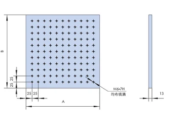 De înaltă precizie optica plat masa de laborator multi-gaura de aluminiu foaie de fagure masa