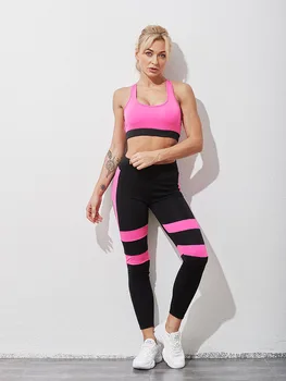 AF Moda pentru Femei Împletit Cool Costume de Sport Yoga Set Sport Îmbrăcăminte uscare Rapidă de Înaltă Elasticitate Costum de Jogging de Sus și Jambiere