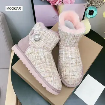 2019 înaltă calitate cizme de zapada de brand Chinez, lână naturală, cele mai recente pantofi pentru femei la modă, livrare gratuita