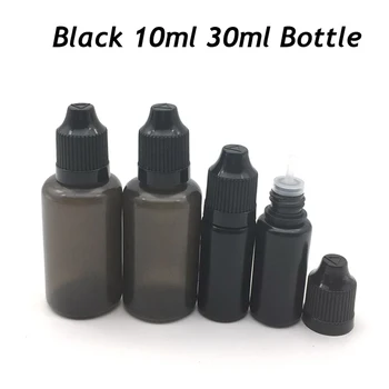 150Pcs Negru 5 ml 10 ml 30 ml PE Flacon Picurător din Plastic Flacon Cu Capac cu protecție pentru copii și lung sfat Ochi E Sticla Lichid
