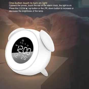 LED Lumină de Trezire Ceas Digital cu Alarmă Inteligent Lampă de Masă Multi-mode Trezi Copilul pentru Dormitor Decor Acasă Lumina de Noapte