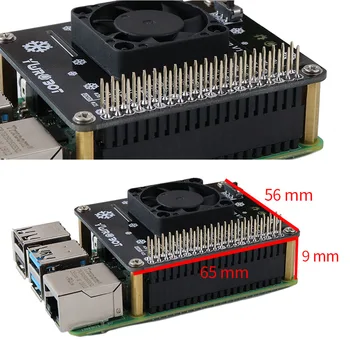 Raspberry Pi 4B radiator ventilator compatibil 3B+GPIO placă de expansiune lumină LED-uri pentru Raspberry pi 3B/3B+/4B