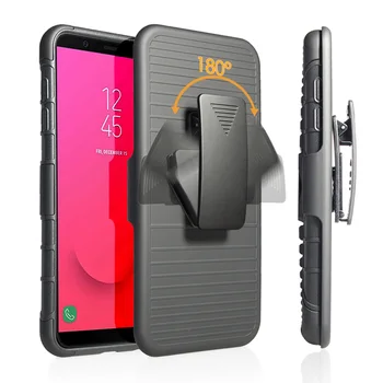 Inel Magnetic Kickstand Grele Robust Caz Centura Clip Rotativ Toc Acoperire Pentru Samsung Galaxy J8 2018 J810F J810G J810Y / On8