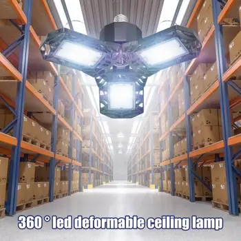 40/60W E27 LED Garaj Lumina 6000LM 85-265V de Înaltă Bay Lampa Deformabile Plafon Lumina Super-Luminos Iluminat Industriale
