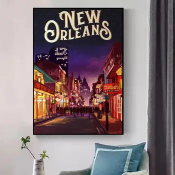 New Orleans Călătorie De Artă Panza Pictura Pe Perete Imagini De Artă Amprente Decor Acasă Poster De Perete Decor Pentru Camera De Zi