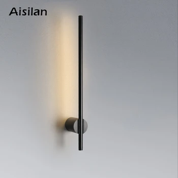 Aisilan led-uri creative fâșie lungă minimalist lampă de perete dormitor modern de Perete camera de zi Lumina de fundal lămpi de noptieră cu comutator