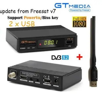 5PCS gtmedia v7s DVB-S2 Receptor de Satelit Full 1080P Receptorilor PowerVu Biss WiFi 3G USB PVR