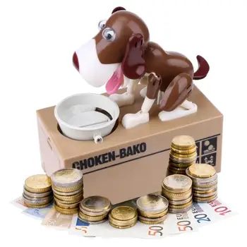 Piggy-Bank-E Foame-Mananca-Dog-Moneda-De Economisire De Bani-Cutie-Choken-Robotic-Mec Automată A Furat Monede Câine Economisirea De Bani Cutie De Cadouri De Craciun