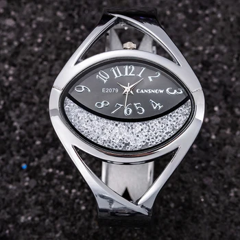 Femei Ceasuri de Lux Stras Dial Argint Brățară Ceas Brand de Top Litru Încheietura Ceas Casual Ceas Mic Cadou reloj mujer