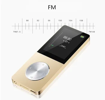 HIFI Aliaj MP4 Player 16GB Suporta TF Card Radio FM Înregistrare Video Funciton Pierderi Mini Sport Walkman Mp 3 Player de Muzică