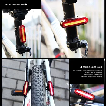 2 buc de 120 de Lumeni LED-uri Impermeabil Lumina Bicicleta Reîncărcabilă USB Biciclete Lumina de Reflector Lumini Spate LED Biciclete Lumina Accesorii pentru Biciclete