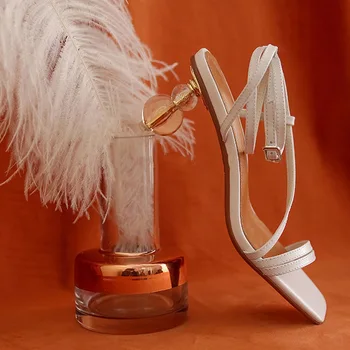 Noua Moda Femei Sandale De Cristal Tocuri Inalte, Sandale, Sandale Spate Curea Pantofi De Vara Sandale Gladiator Bandă Îngustă Zapatos Mujer