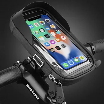 4.5-6.4 Inch Biciclete suport de telefon rezistent la apa Telefon cu Touch Screen Monta Geanta Ghidon Motocicleta Telefon Suportul Suportul de Telefon