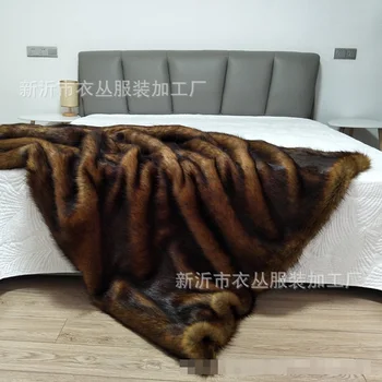 Europene importate imitație red fox pătură de blană faux arunca 200x150cm