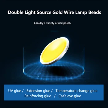 UV LED Lampa de Unghii 168W Unghii Profesionale Uscător de Aur Albastru 4 Setarea Timer Auto Senzor afisaj LCD cu Gel Polish fotopolimerizare Lampa