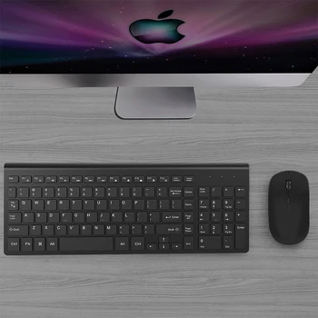 2.4 G Reîncărcabilă Tastatură fără Fir și Mouse-ul Subțire Tastatură Mouse Combo Set Pentru Notebook Laptop Mac Desktop PC TV Biroul Supplie