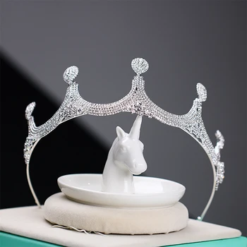 De Argint De Lux De Culoare Stras Nunta Tiara Coroana De Perle Regina Diadema Mireasa Coroana Caciula Accesorii De Par De Nunta Tiara