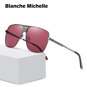 De înaltă Calitate de Epocă Polarizat ochelari de Soare Barbati de Conducere Auto Ochelari de Soare Om 2020 Pătrat Roșu Retro ochelari de soare очки gafas de sol UV400