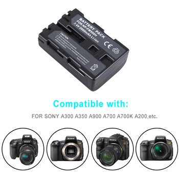 2000mAh NP-FM500H NP FM500H NPFM500H aparat de Fotografiat Baterie+LCD Dual USB Încărcător Pentru Sony A57 A58 A77 A65 A99 A550 A560 A580 Baterie L10