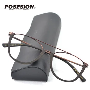 Posesion Lemn Ochelari Rame pentru Bărbați Cadru de Cupru Miopie Ochelari de vedere, Rame Optice, Ochelari de oculos de grau