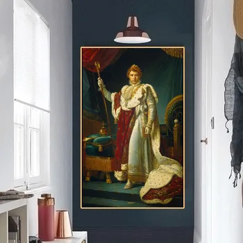 Citon Francois Gerard《Portret al Împăratului Napoleon I》Arta Panza Pictura in Ulei opera de Arta Tablou Modern Decor de Perete Decor Acasă