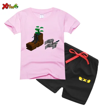 Boys T-shirt Set de Vară 2020 Copii Ninjago T Cămăși de Sus de Bumbac Tricouri Baieti Fete tricou Set Baieti Haine de Vară pentru Copii T shirt Set