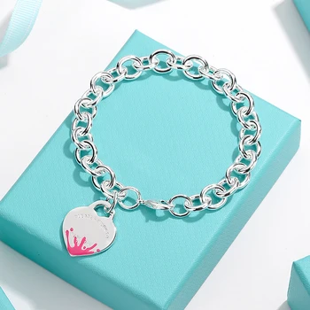 S925 email brățară de argint sterling bijuterii picătură de apă în formă de inimă câteva bijuterii de lux rafinat de vacanță cadou pentru prietena
