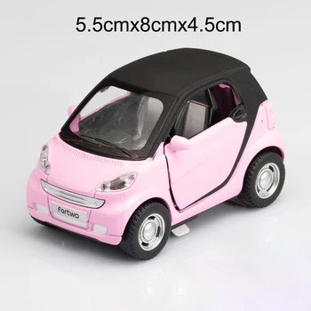 Transport Gratuit Smart Fortwo Vehicule De Jucărie Masini Model De Turnat Sub Presiune-Jucărie Pentru Copii De Metal, Mașini Pentru Decor De Naștere.