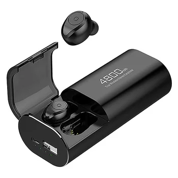 Wireless Bluetooth 5.0 Căști cu 4800MAh Caz de Încărcare [Ca Banca de Putere cu Microfon USB de Tip C Cablu TWS Stereo In-Ear Earphon