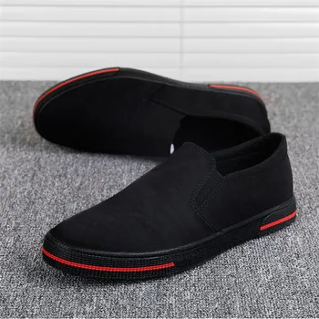Moda Barbati Vulcaniza Pantofi Respirabil Formatori Barbati Pantofi Casual Usoare Negru Panza Pantofi Sport Barbati Casual Sex Masculin Încălțăminte