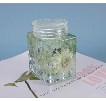 DIY Cristal Rășină Epoxidică Pătrat Rotund Mucegai de Depozitare Sticla Borcan Sigilat Cu Capac de Silicon Mucegai